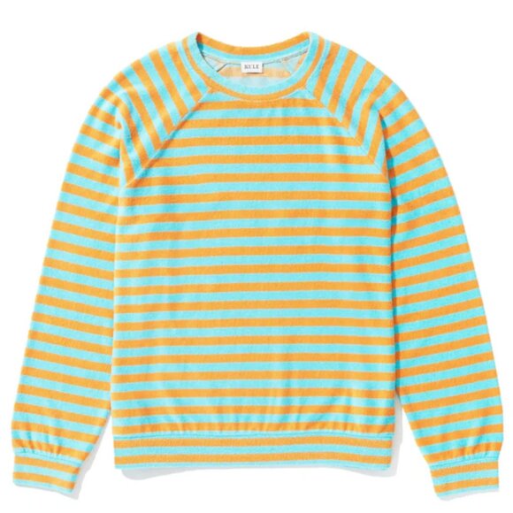 NWT KULE The Terry Franny Ladies Sweatshirt in Sherbet/Aqua Size S - Picture 2 of 4